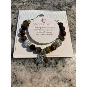 Tiger eye balance bead owl bracelet